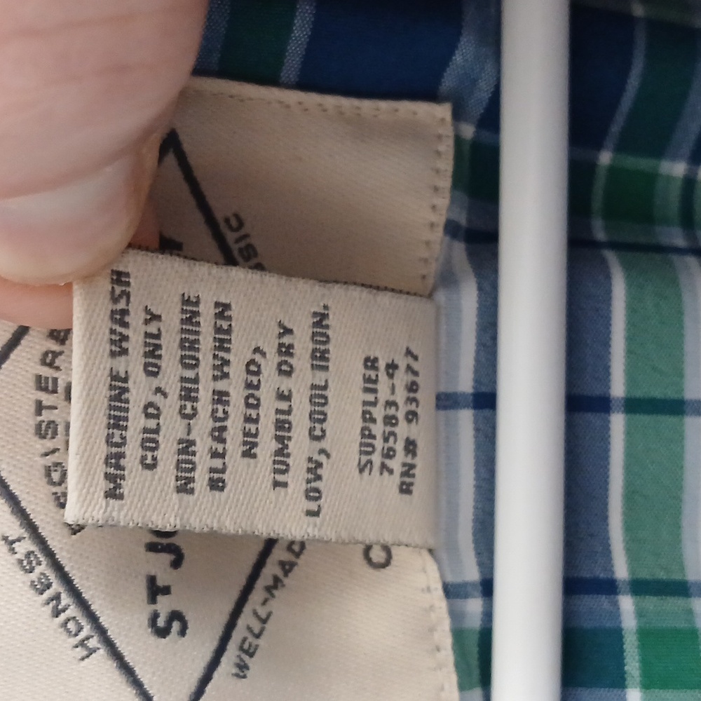 Men's Blue Plaid Shirt Size XXL - Picture 7 of 7
